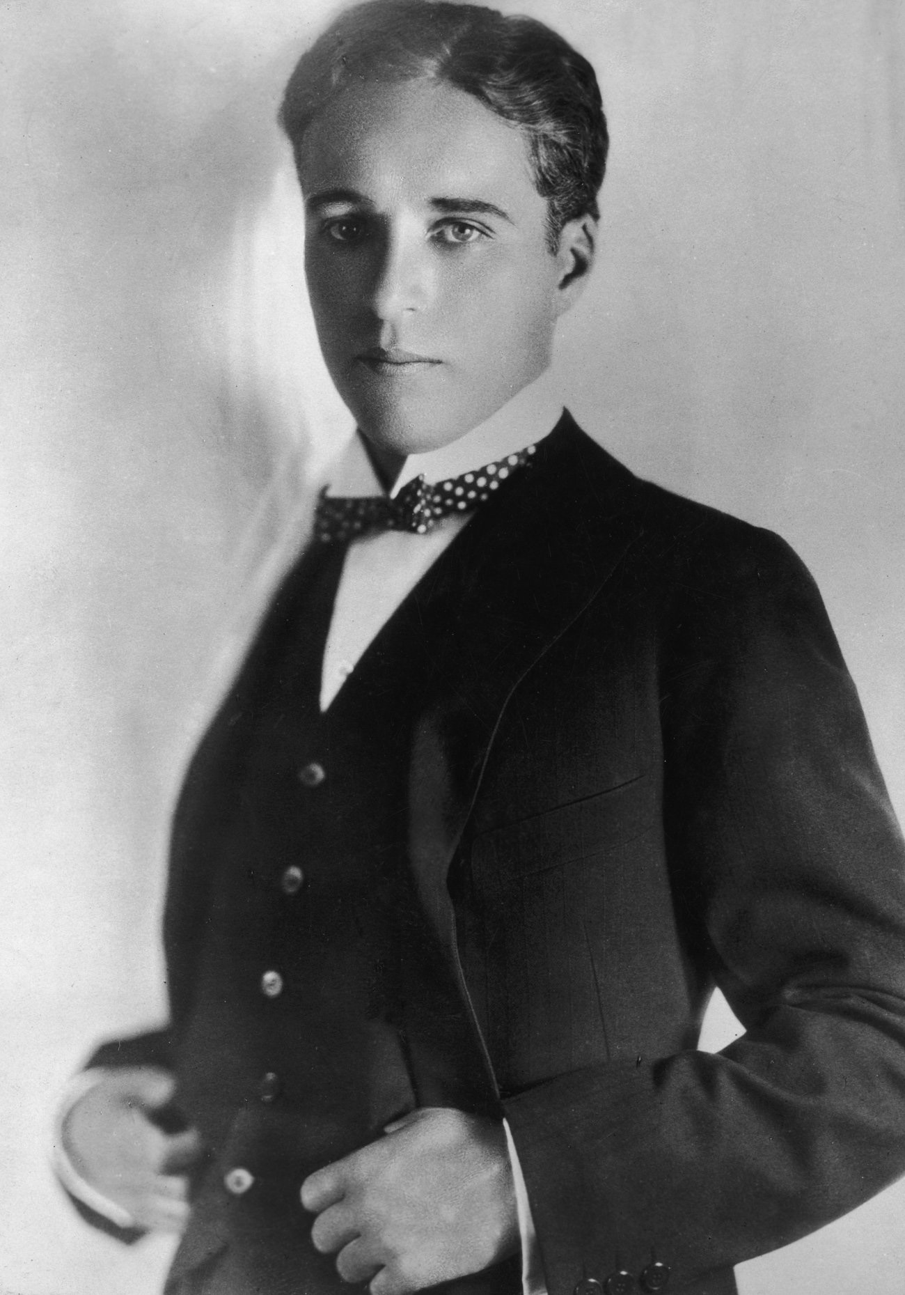 Chaplin at the time of his marriage to Mildred Harris--first out of four.